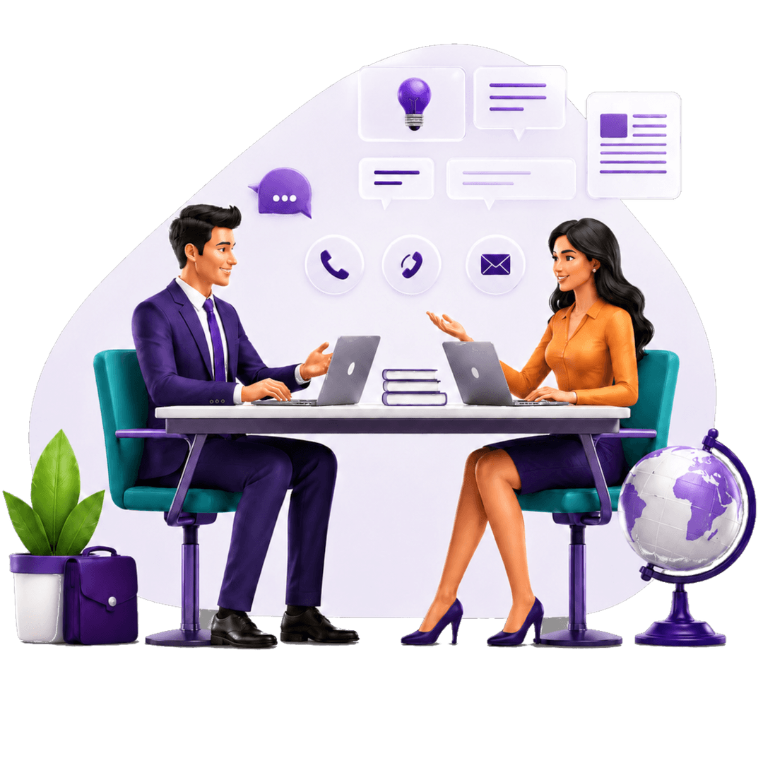 Education counselor meeting with a student