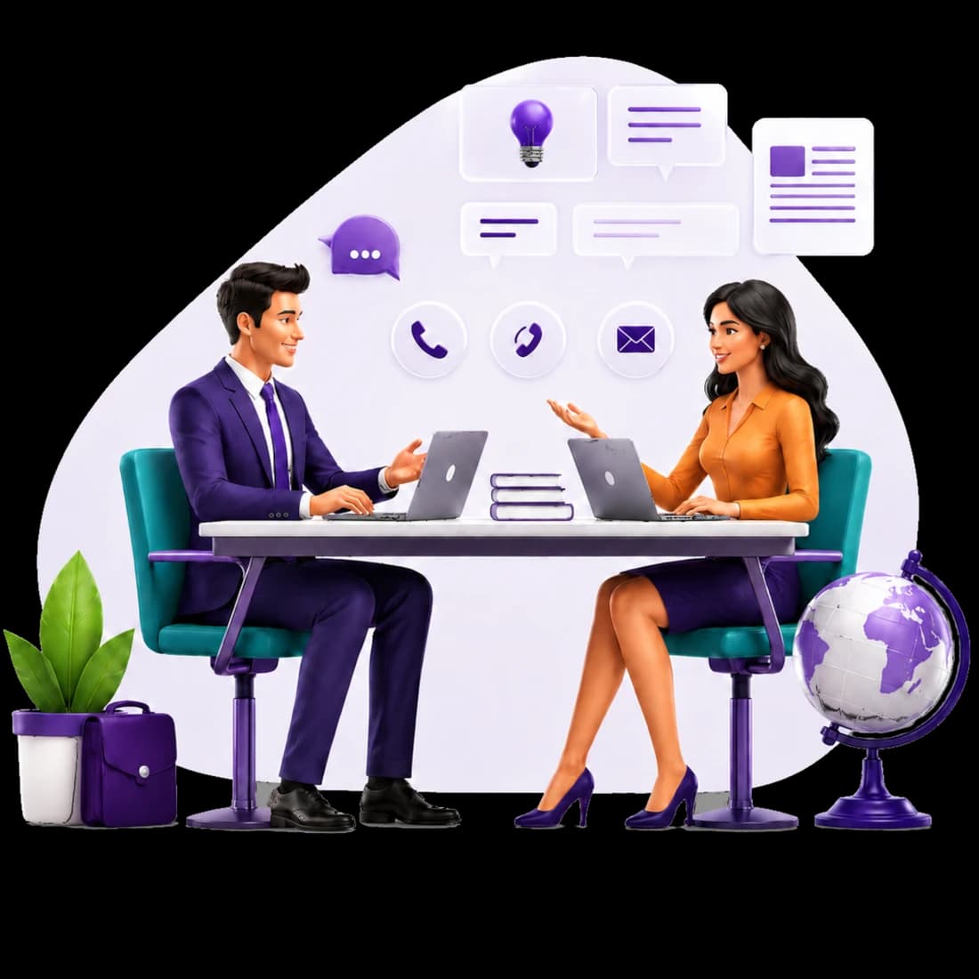 Education counselor meeting with a student