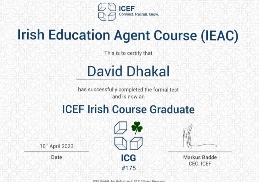 Irish Education Agent Course (IEAC)