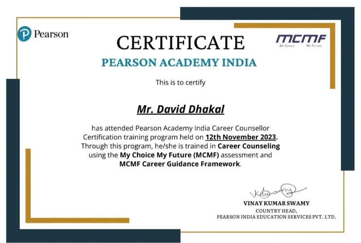 Career Counsellor Certification (MCMF), Pearson Academy India