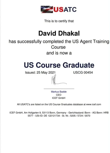 USATC Graduate, U.S. Agent Training Course